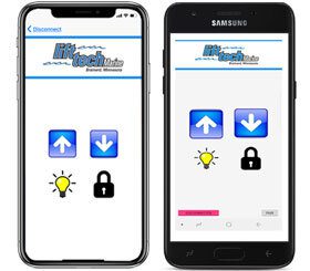 Phone app for Apple and Android to control motor on phone 