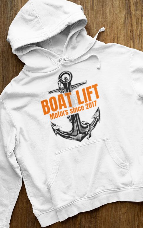 Boat Lift Motor Sales White Sweatshirt